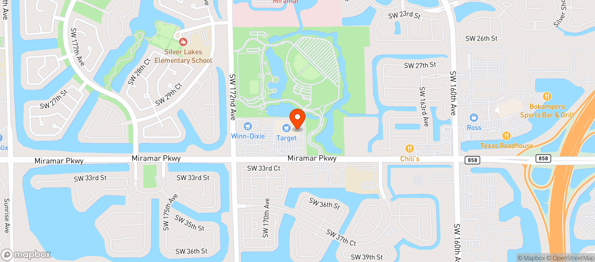 Map showing Target