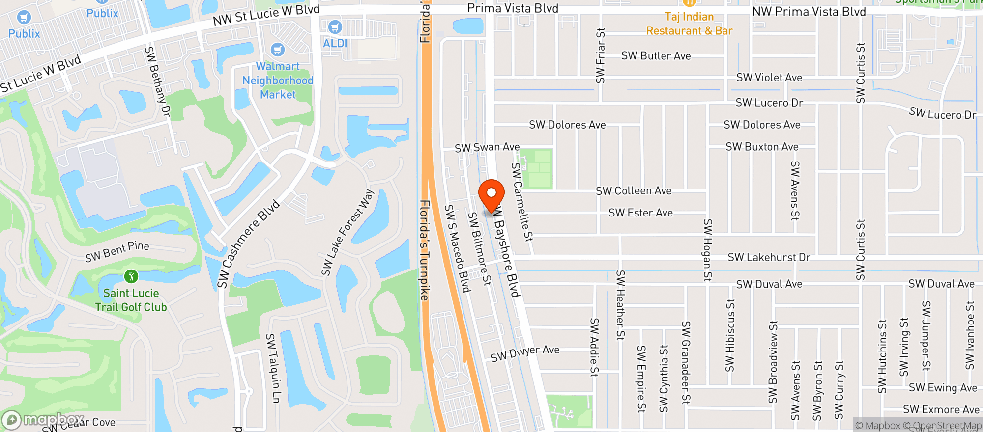 Map showing Bayshore Discount Beverage