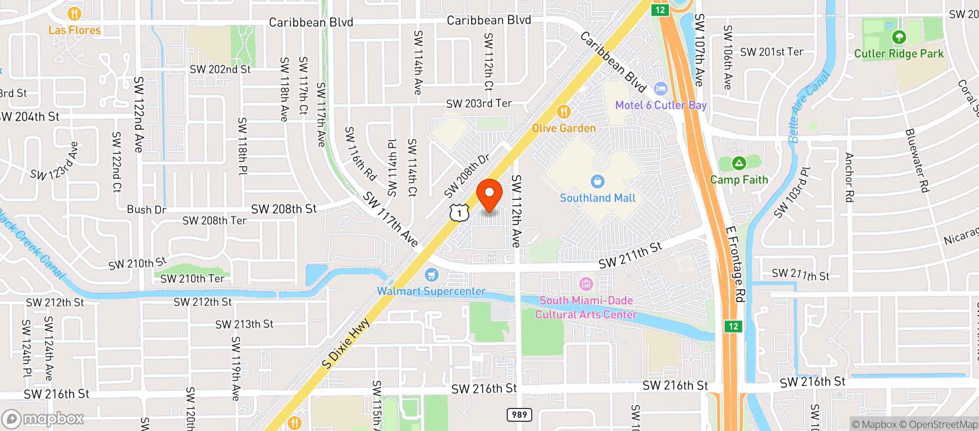 Map showing Publix