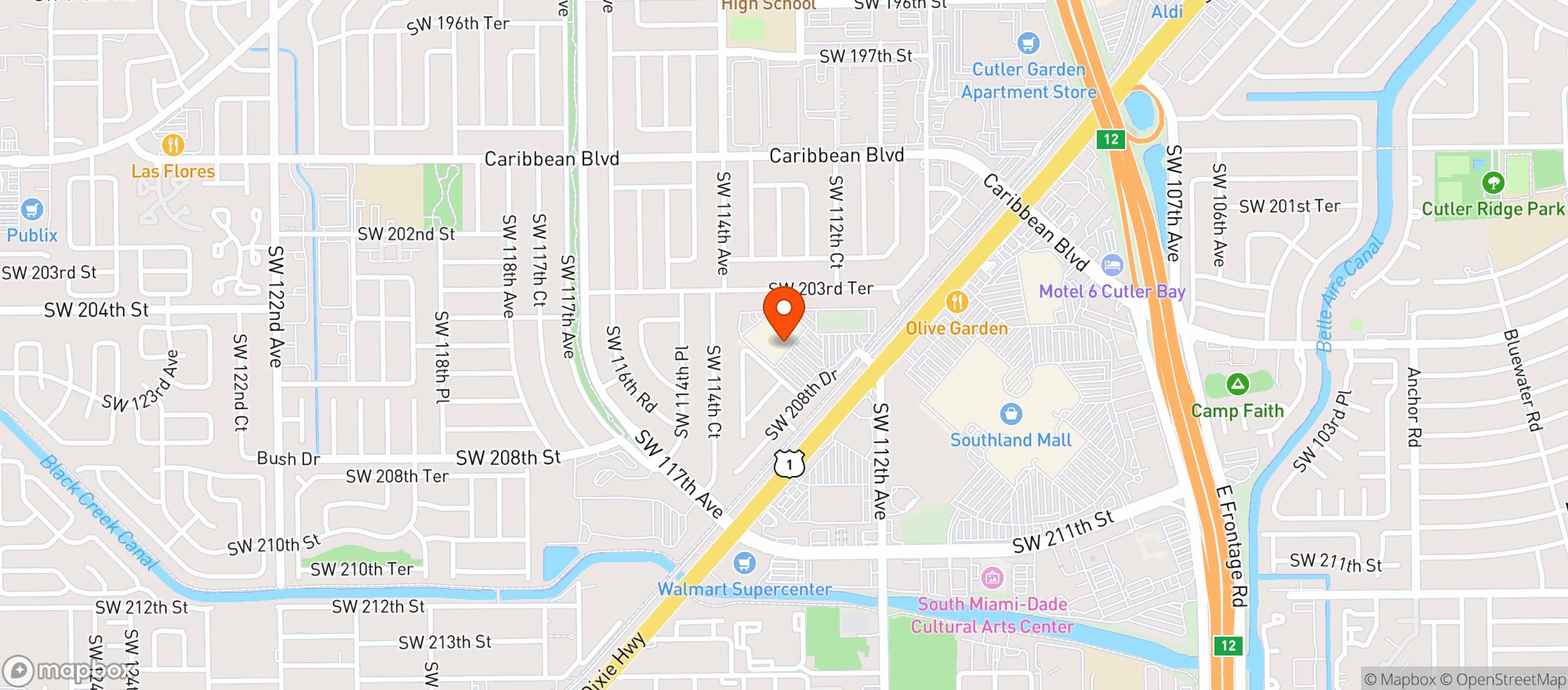 Map showing Target