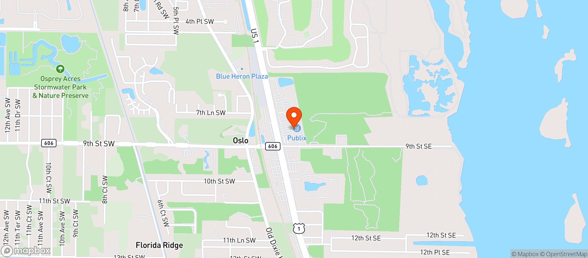 Map showing Publix