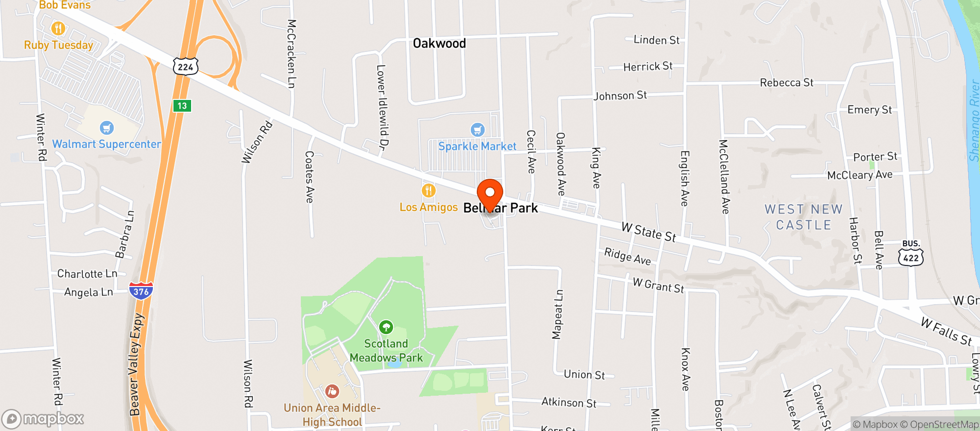Map showing Get Go #3045