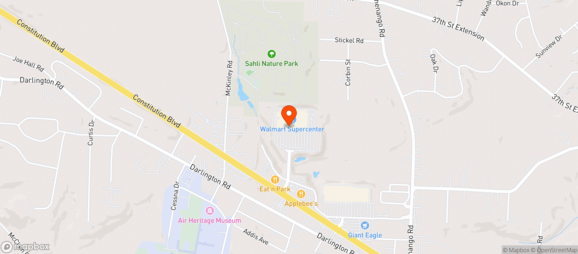 Map showing Walmart Supercenter #3223