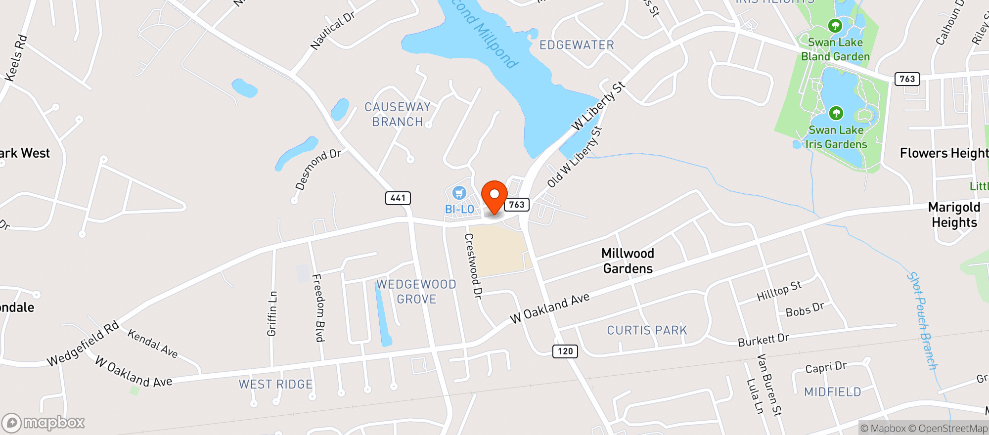 Map showing Food Lion