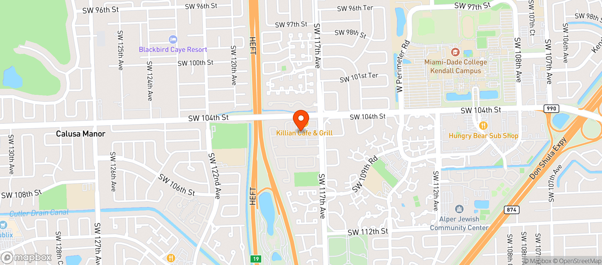 Map showing Publix Super Market