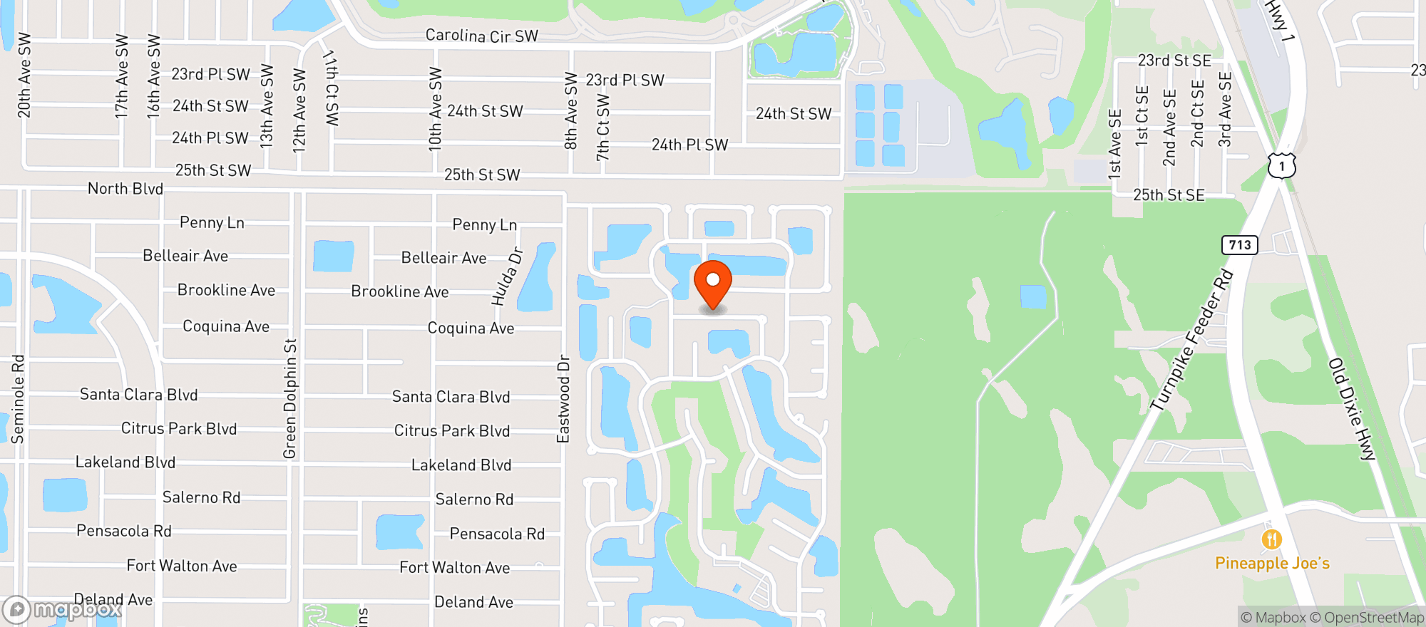 Map showing The Vape Spot