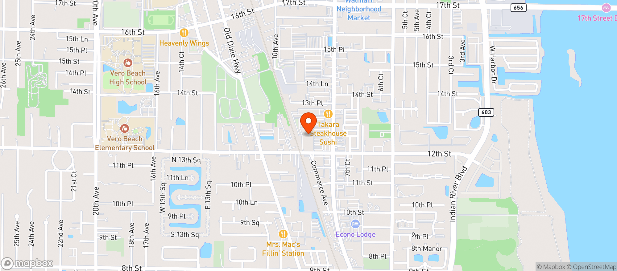 Map showing Publix