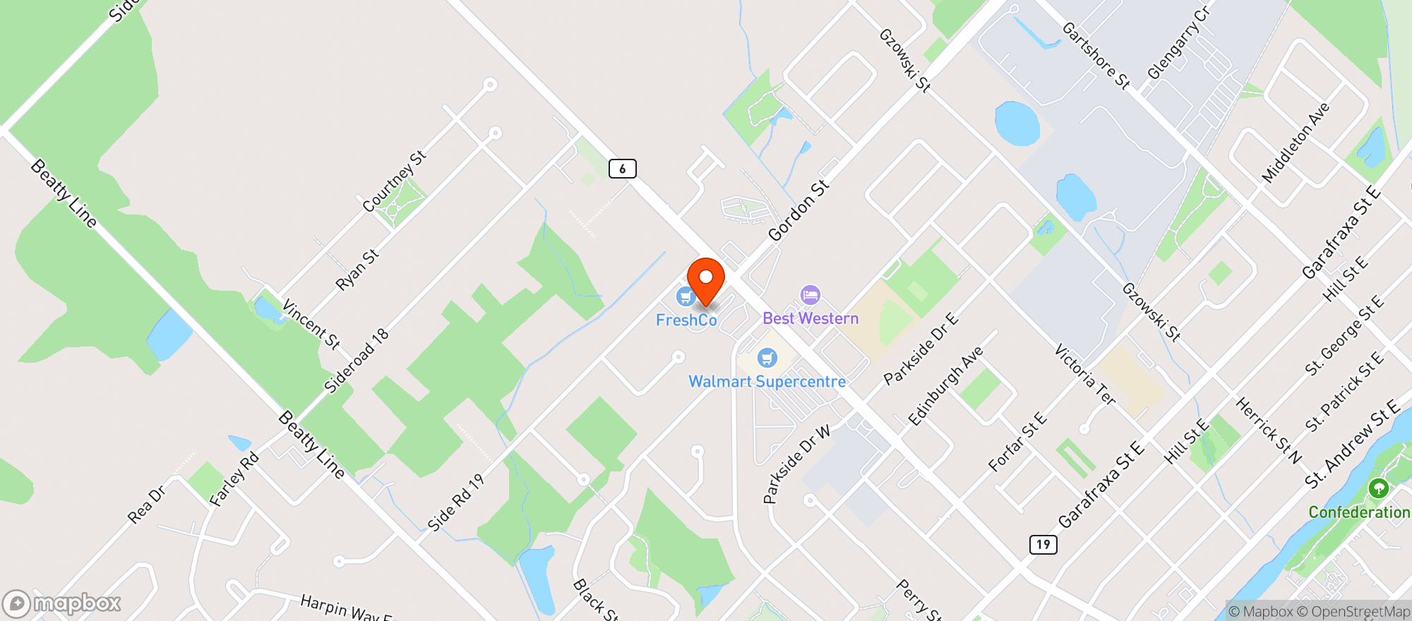 Map showing Freshco