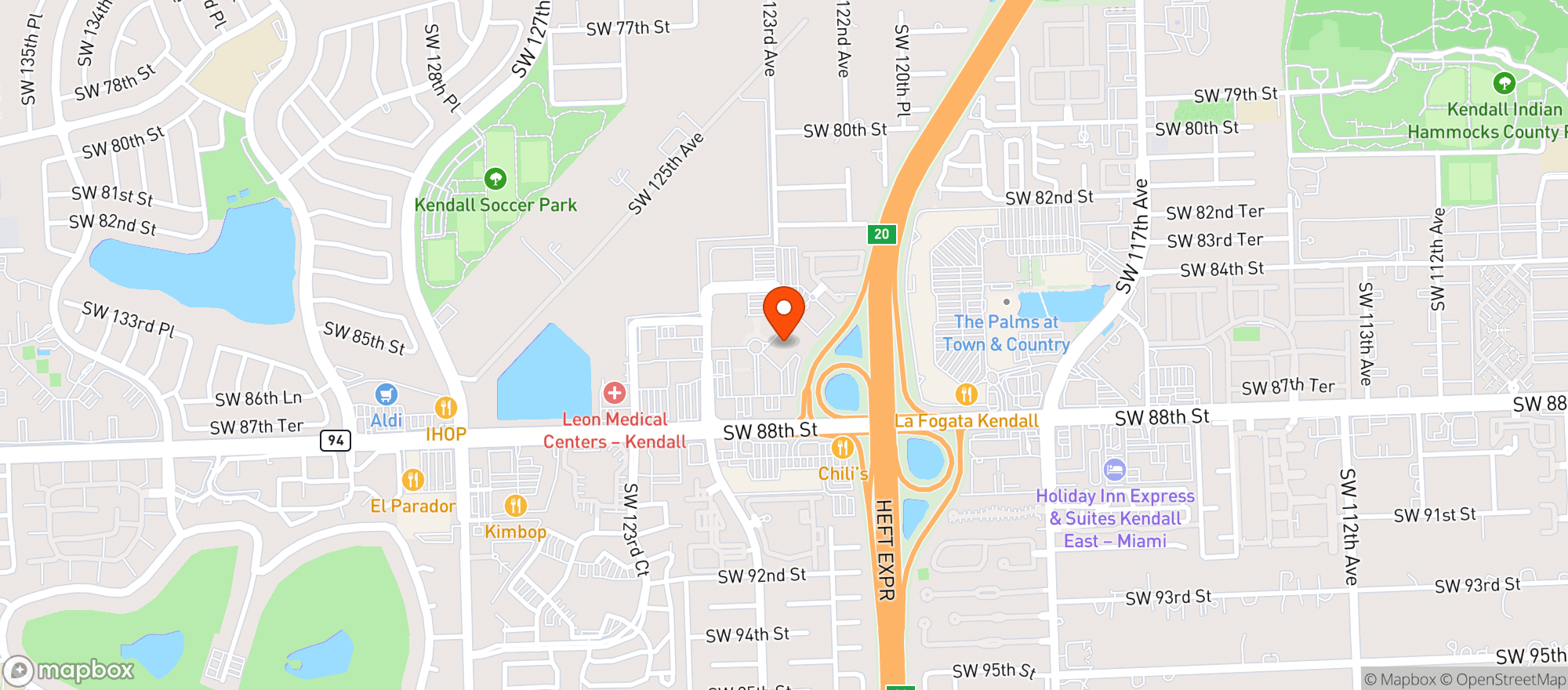 Map showing Duffys Sports Grill