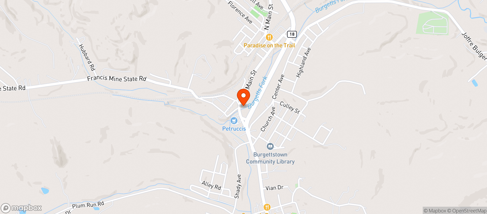 Map showing Blue Devil Dist