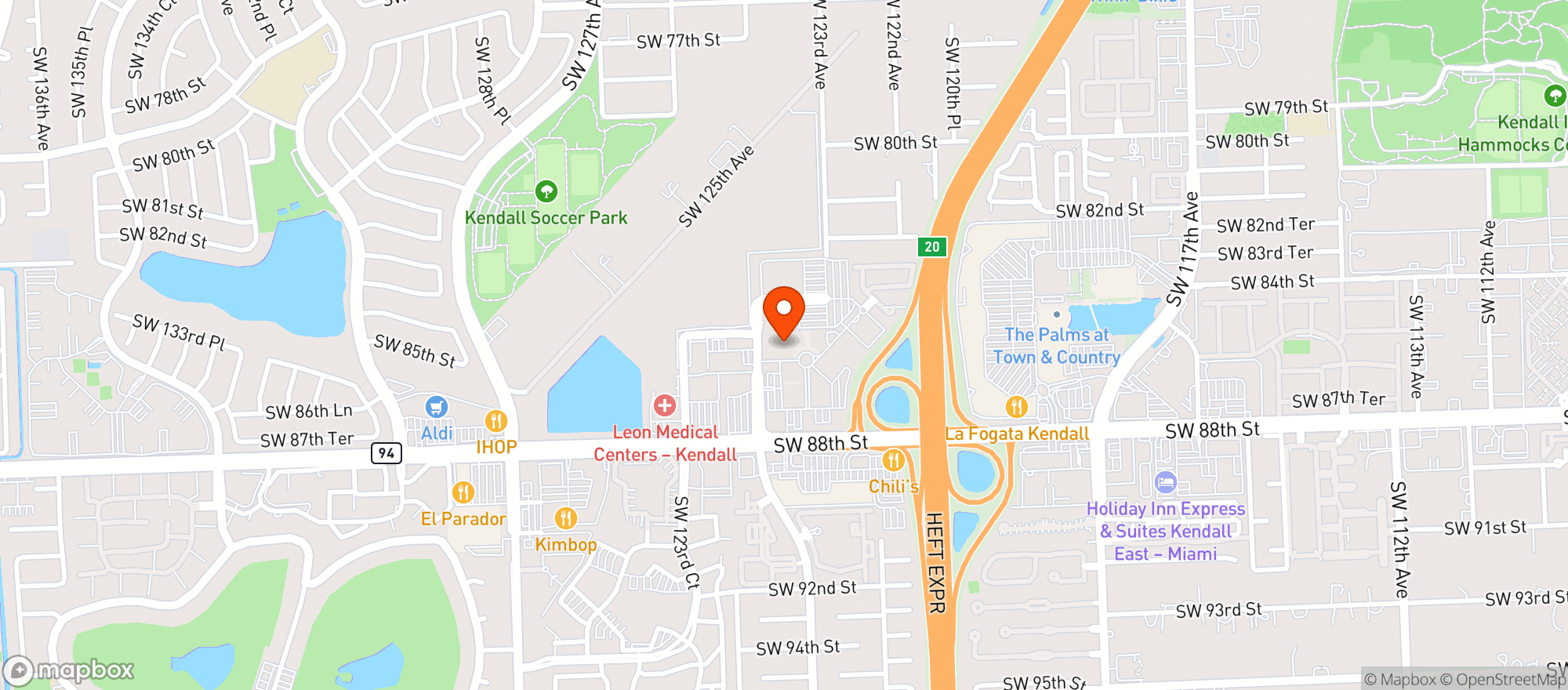 Map showing Regal Kendall Village I #90000000