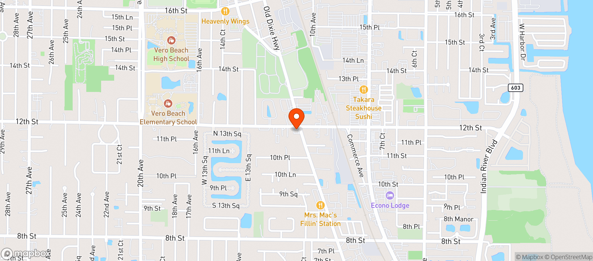 Map showing Good Vibez Kava and Hookah bar