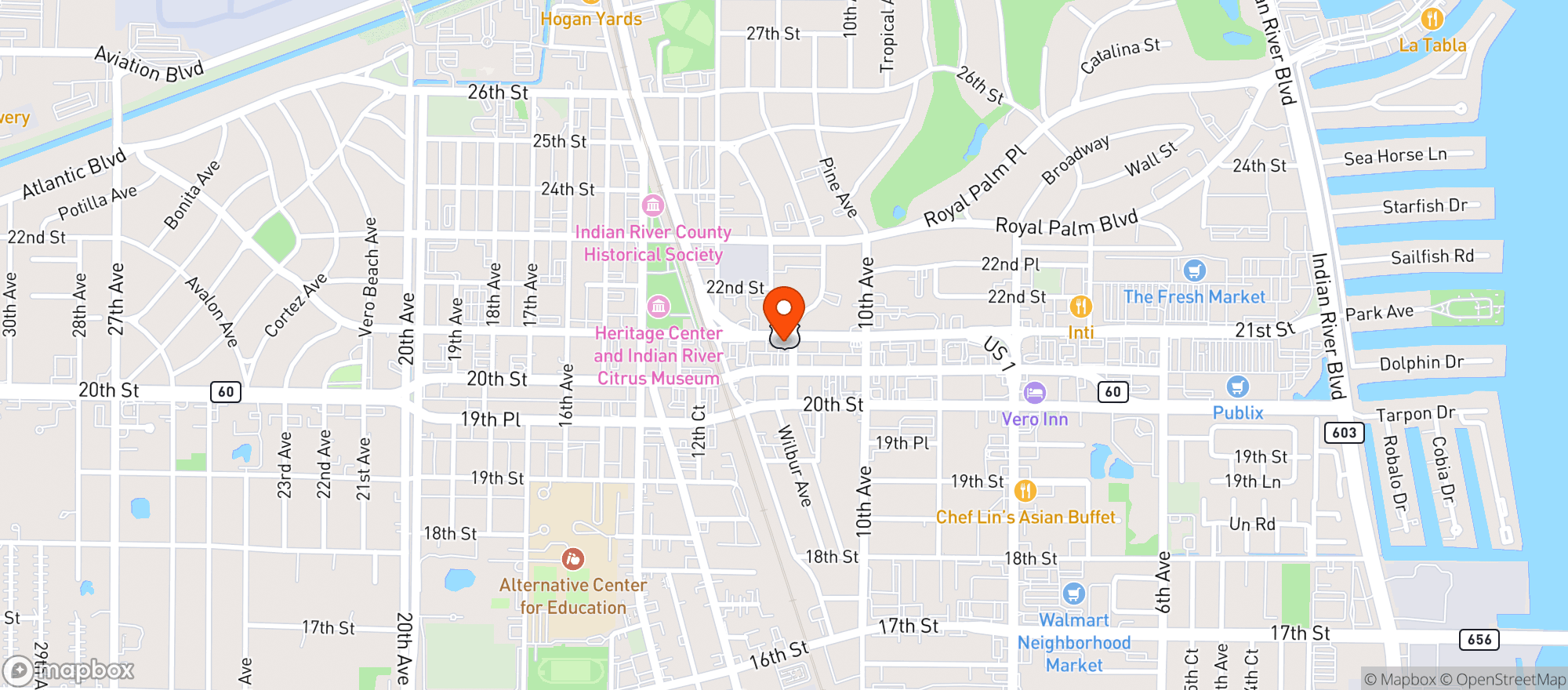 Map showing Rowdy Rooster Llc