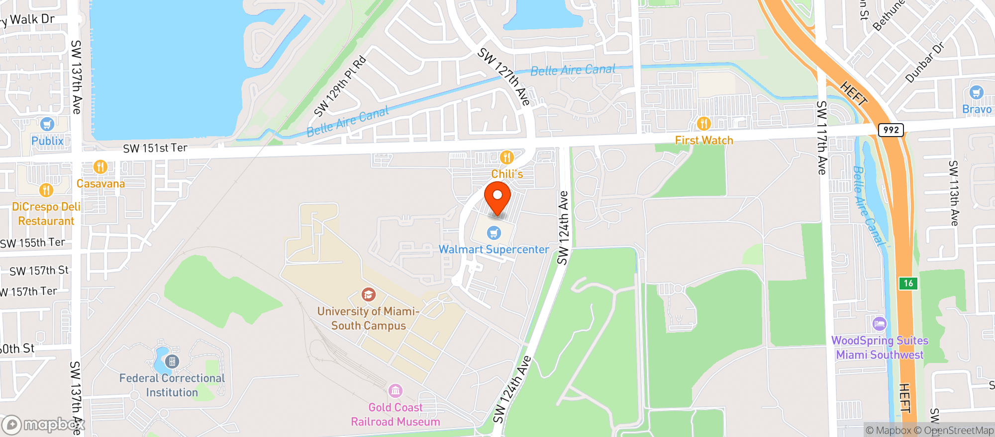 Map showing Walmart Supercenter