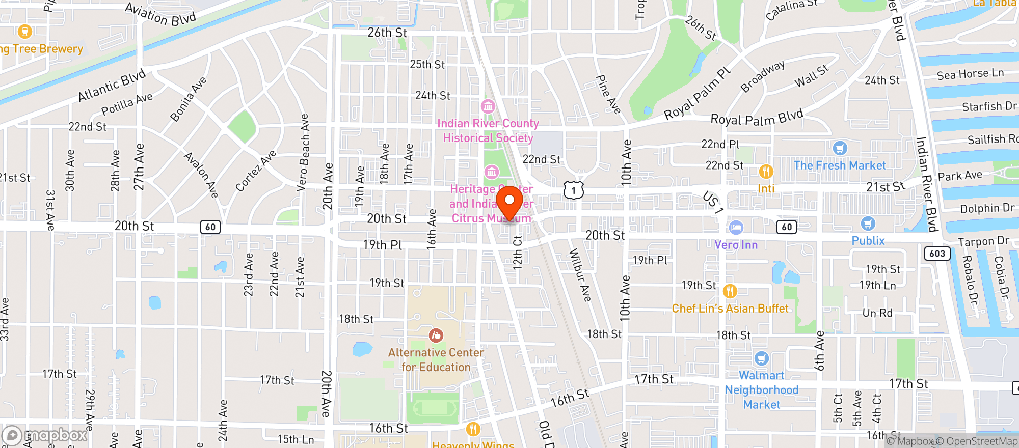 Map showing The Stamp Bar