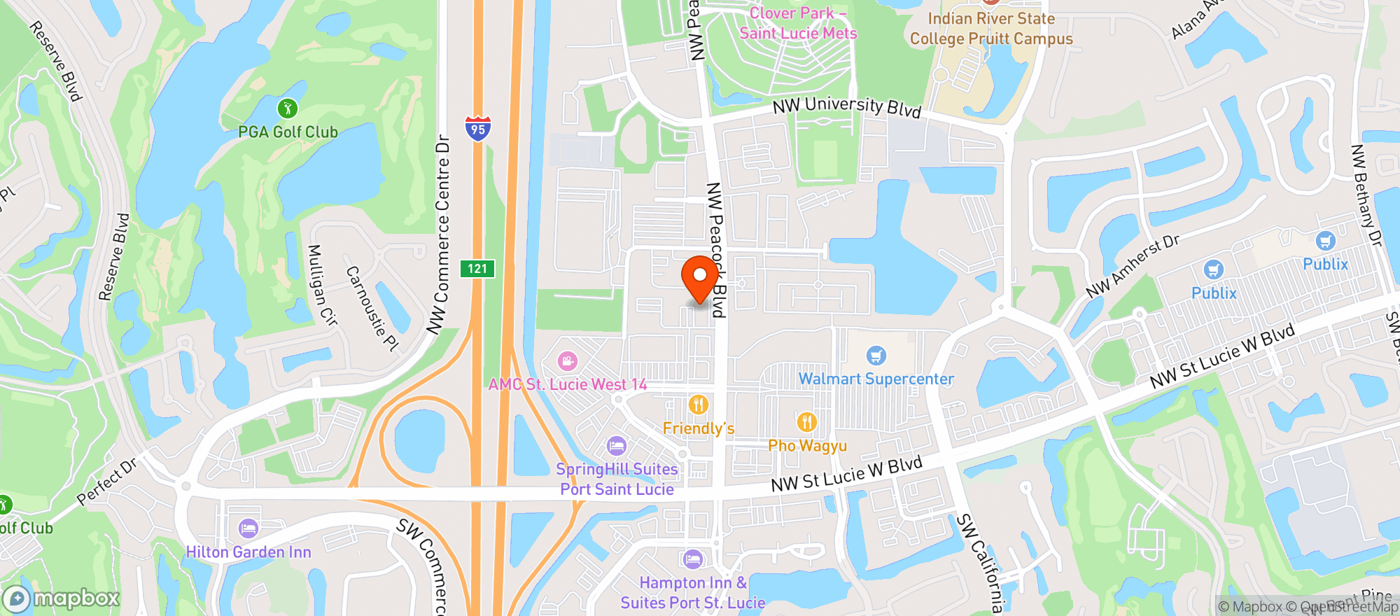 Map showing Peacock Liquors