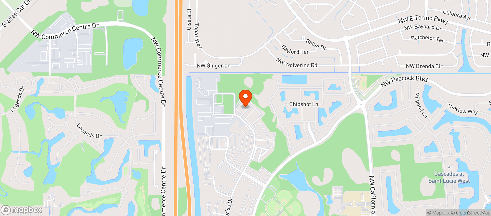 Map showing Hop Life Brewing Company