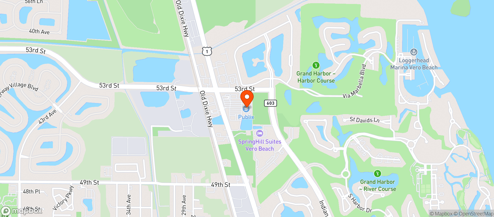 Map showing Publix