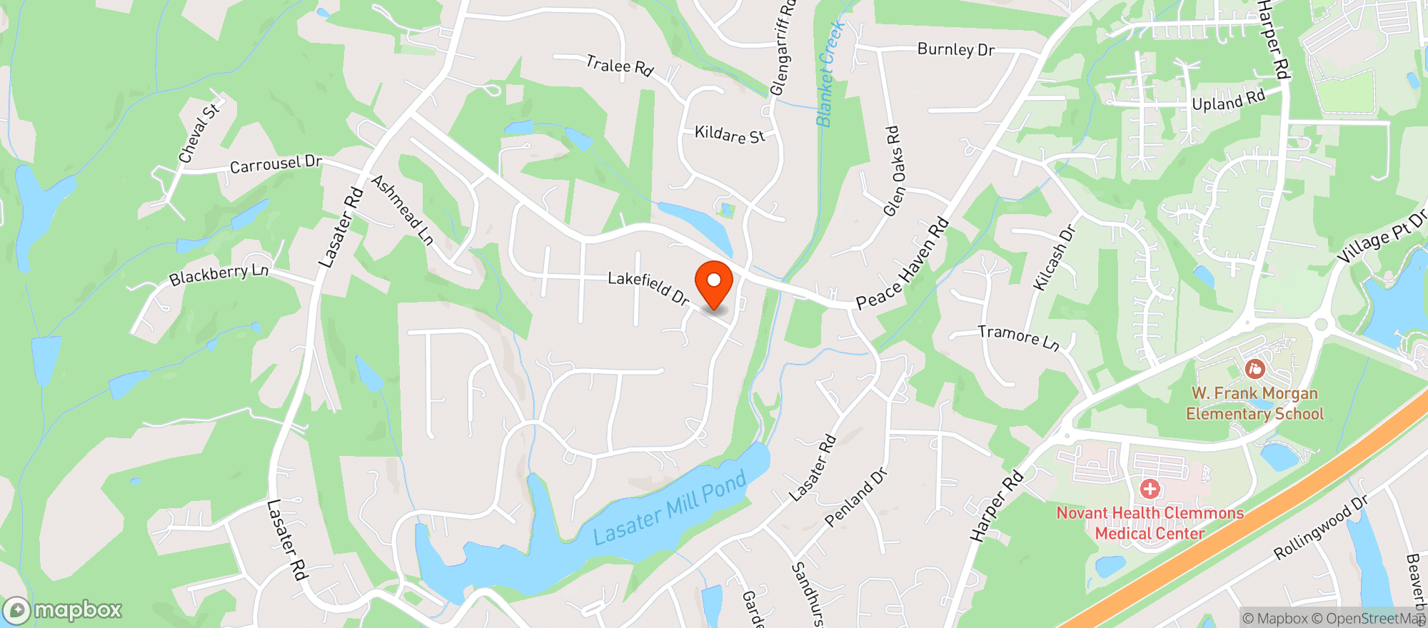 Map showing Lowes-#161 Clemmons