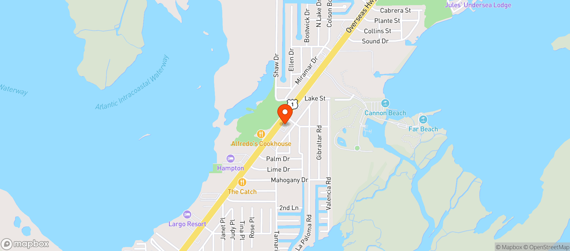 Map showing Fish House