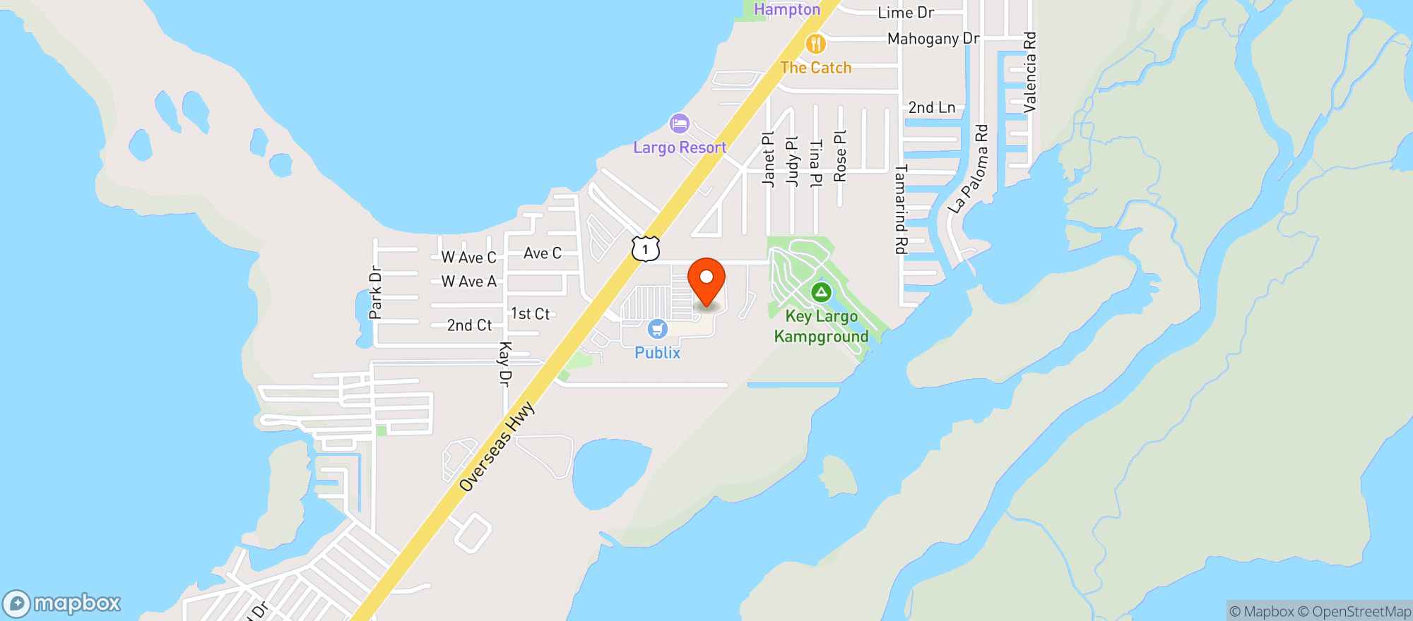 Map showing TRADEWINDS LIQUORS
