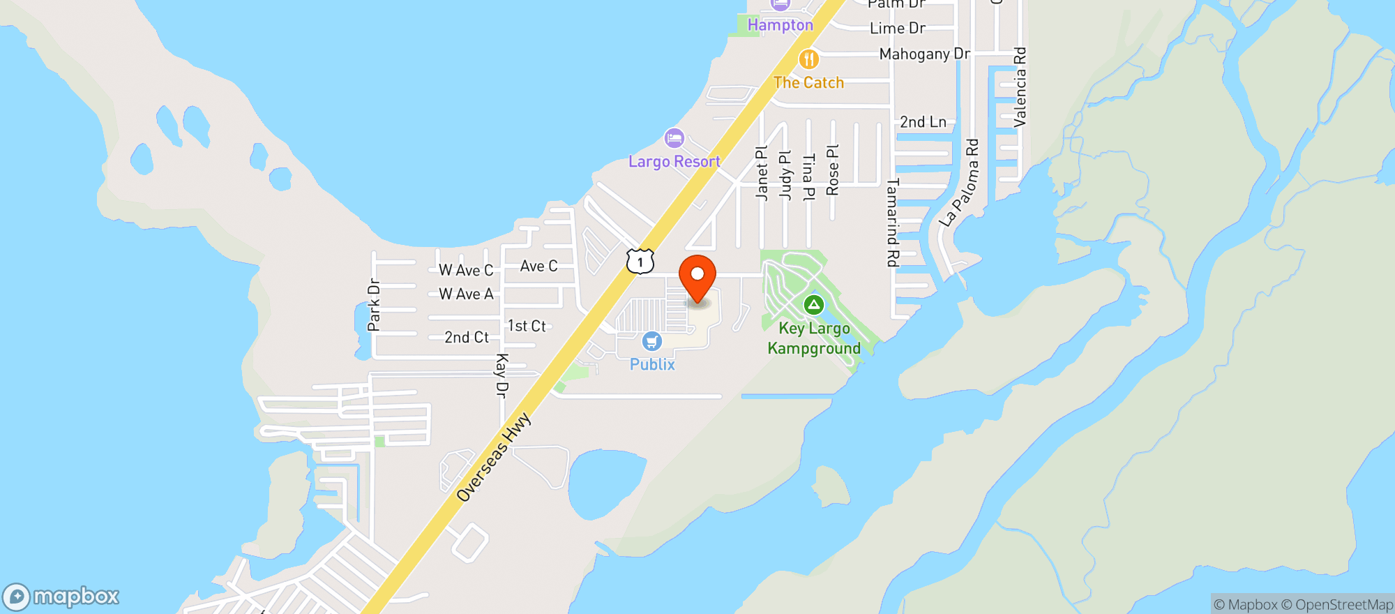Map showing Publix
