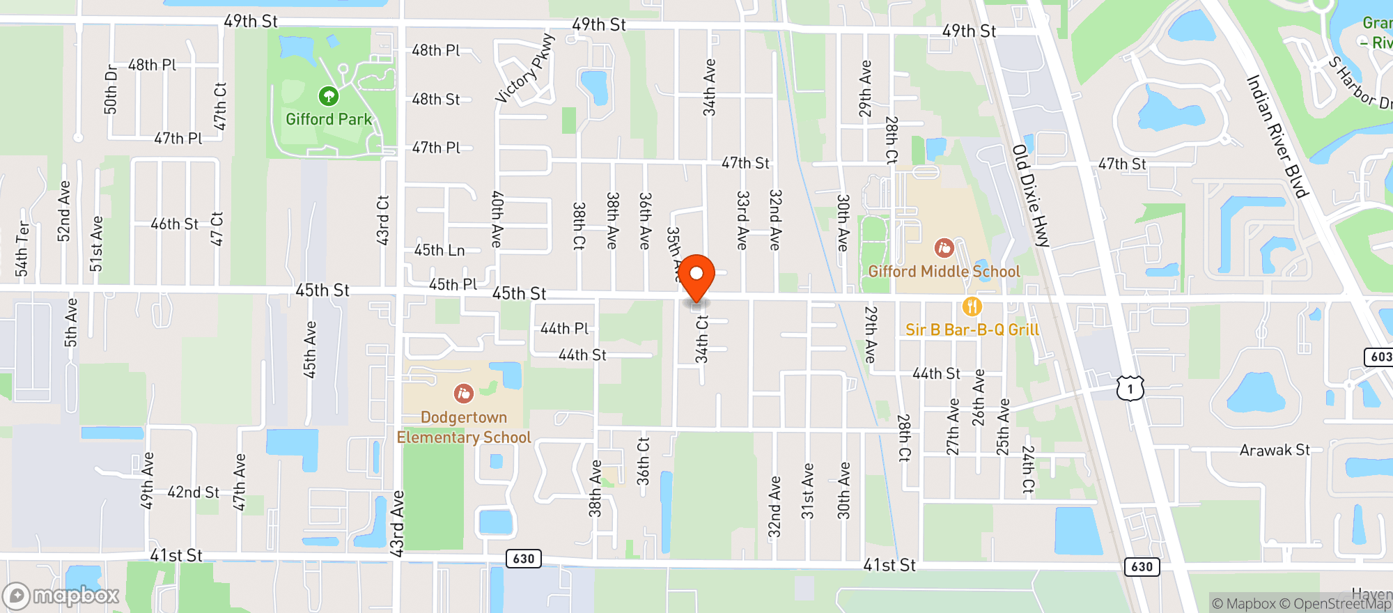 Map showing 4 Point Market