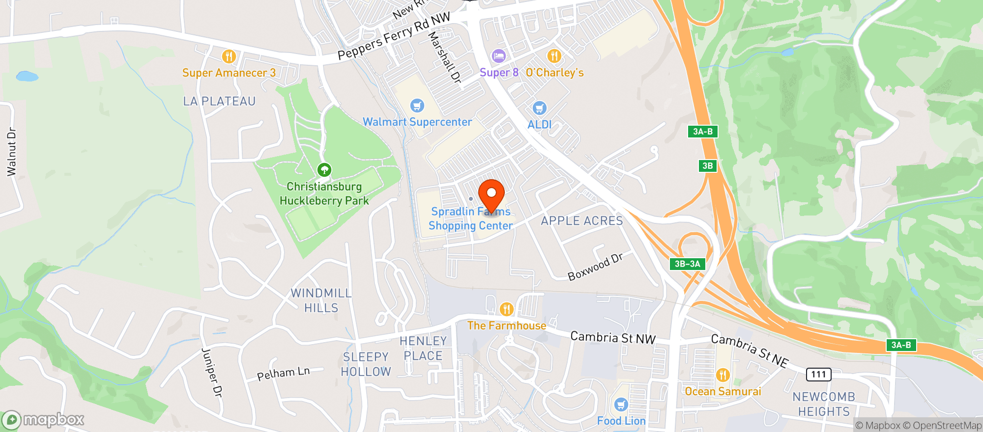 Map showing Target