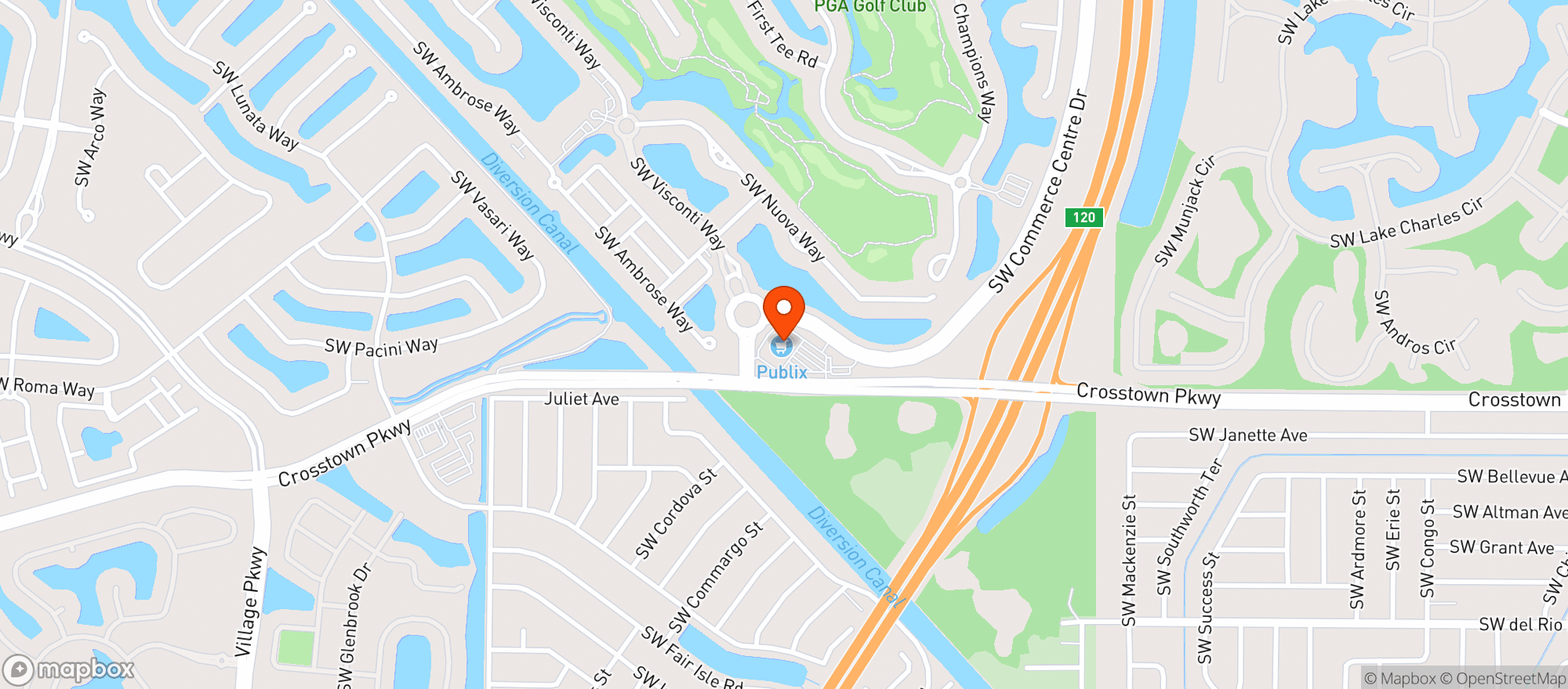 Map showing Publix