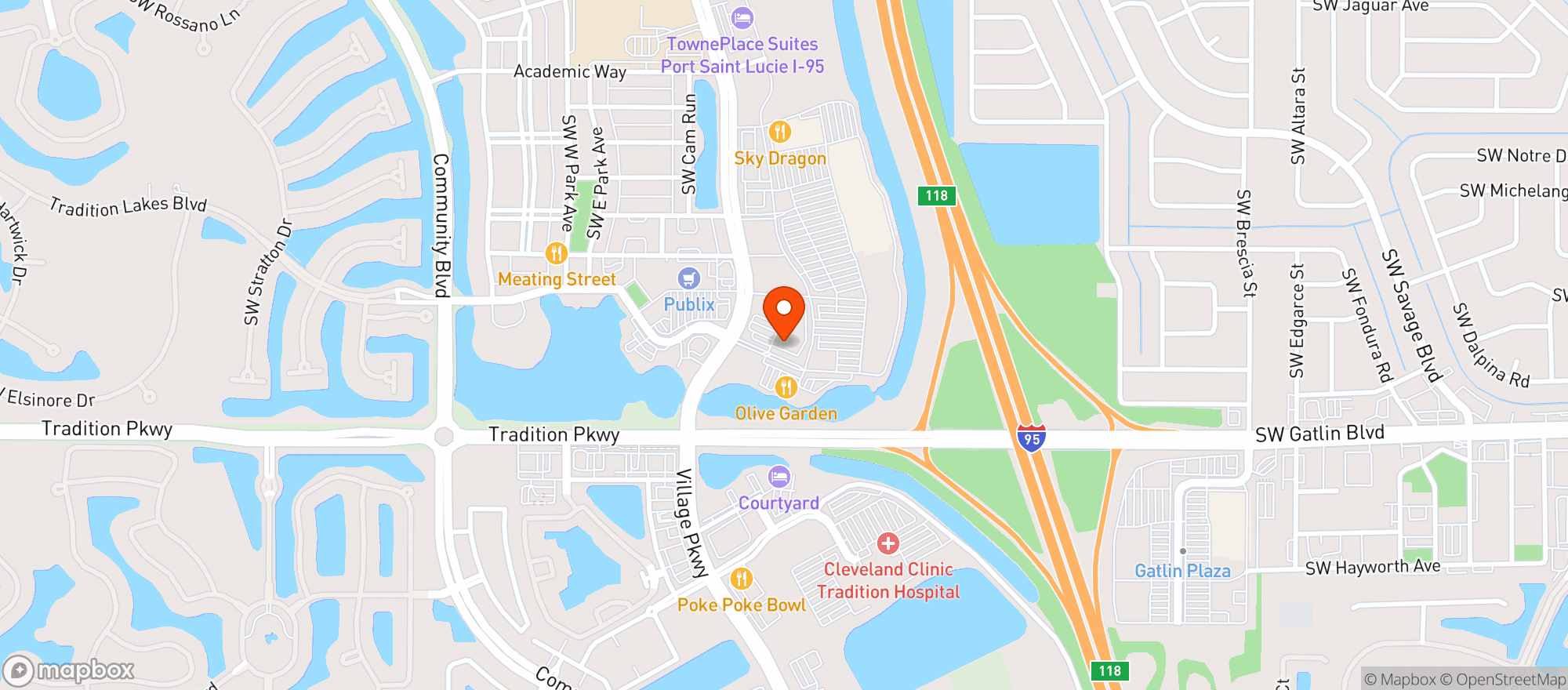 Map showing The Fresh Market