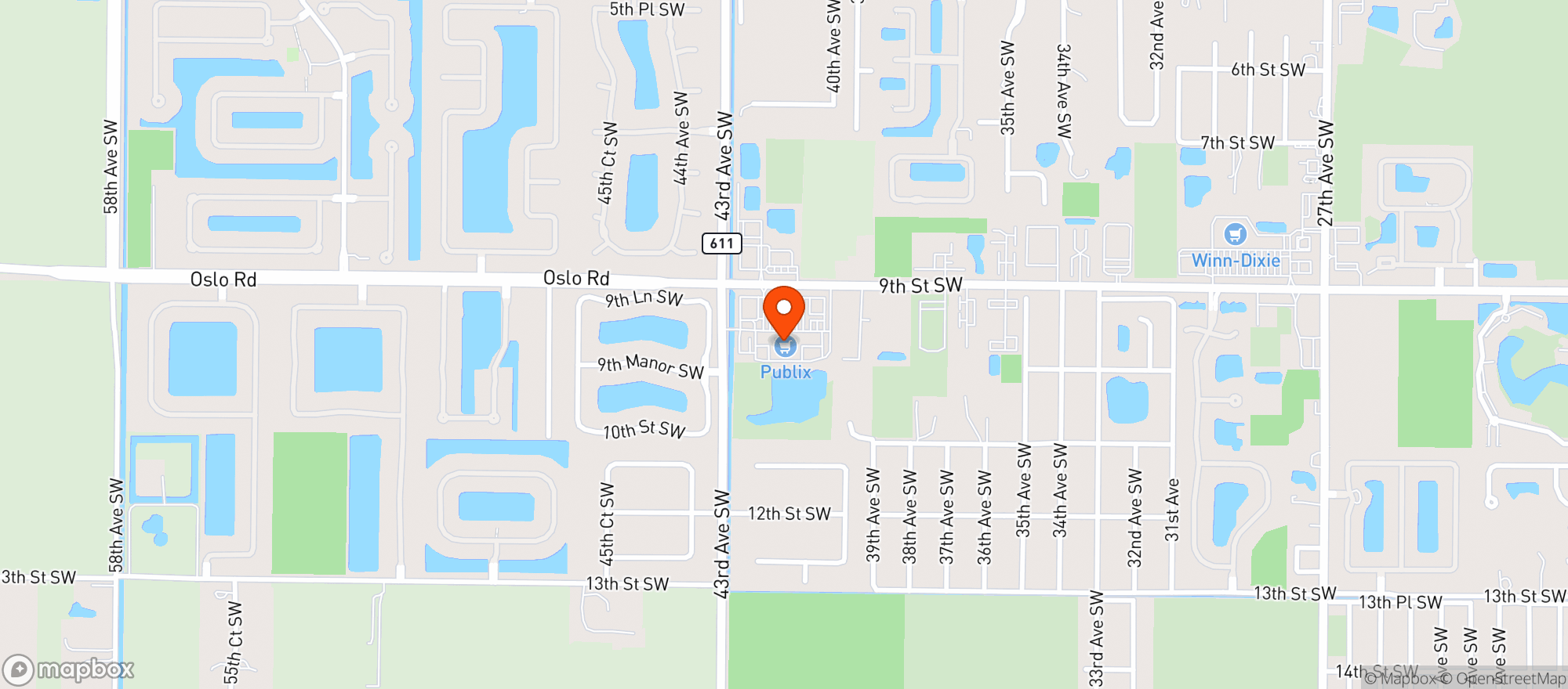 Map showing Grand Slam Beverage
