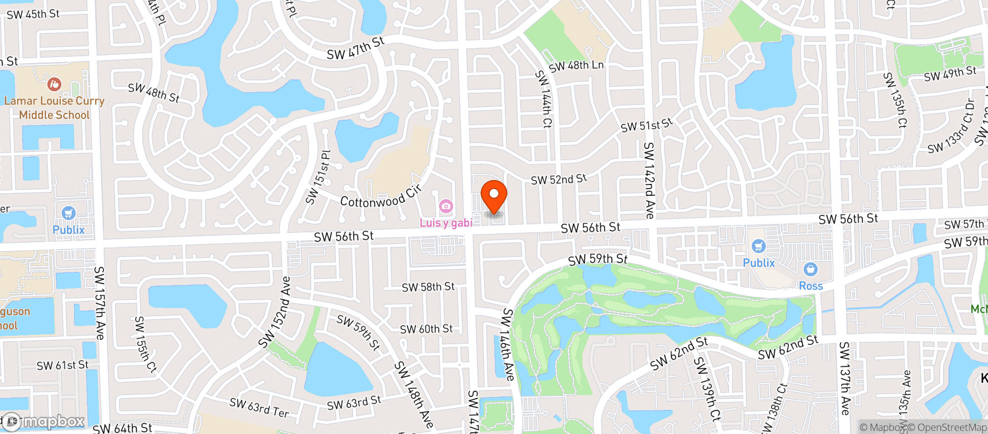 Map showing Sedanos Supermarkets