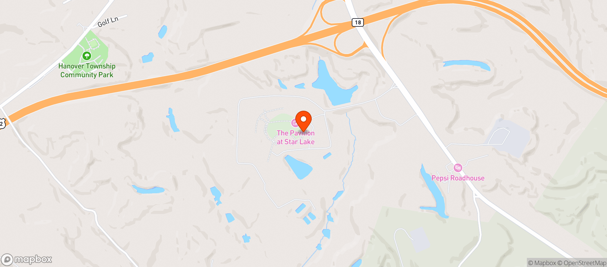 Map showing The Pavilion At Star Lake