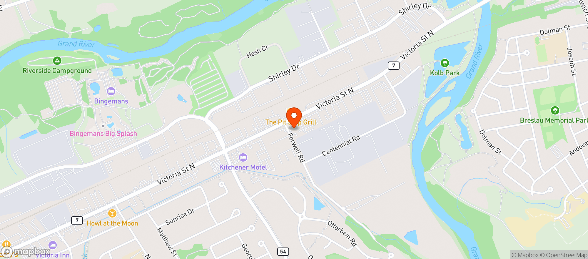 Map showing Victoria St Market