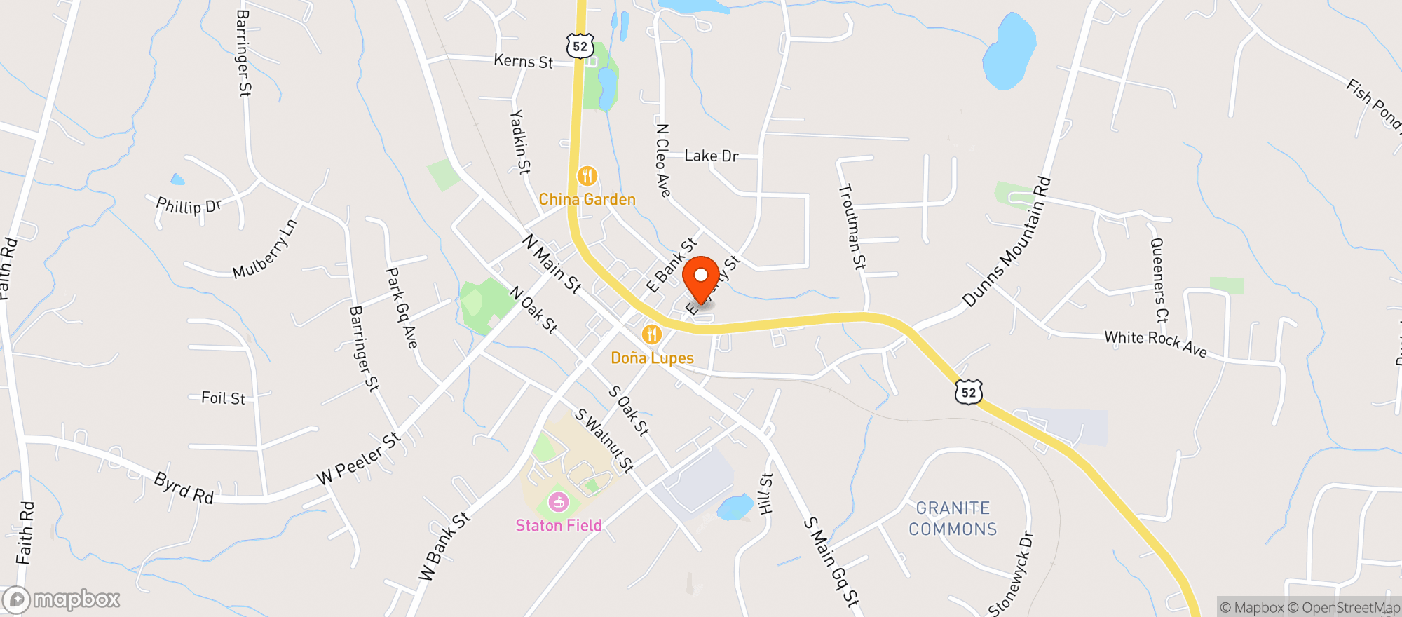 Map showing Circle K Store 2701491 (Granite Quarry)