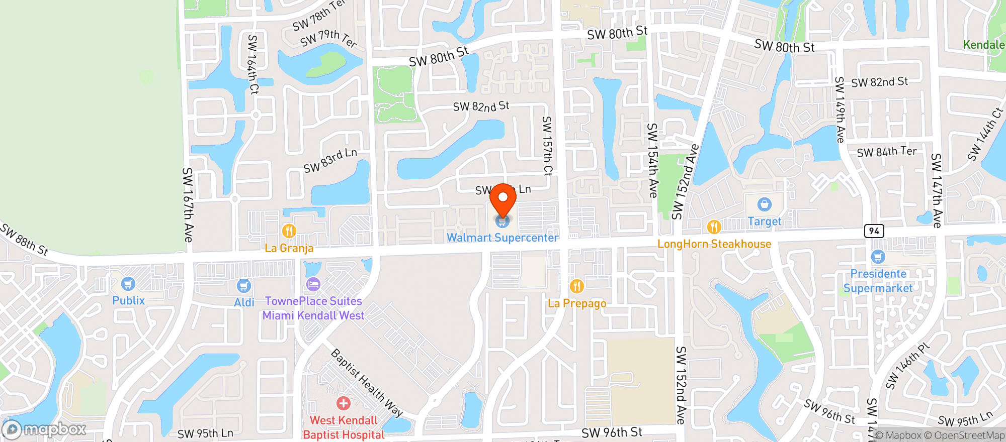 Map showing Walmart Supercenter