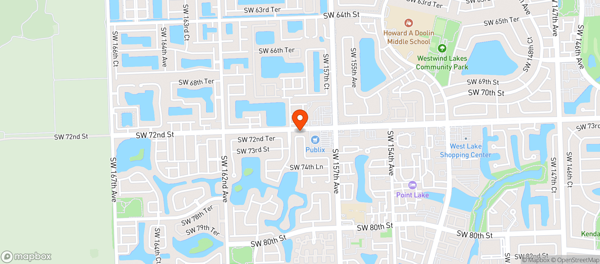 Map showing Publix