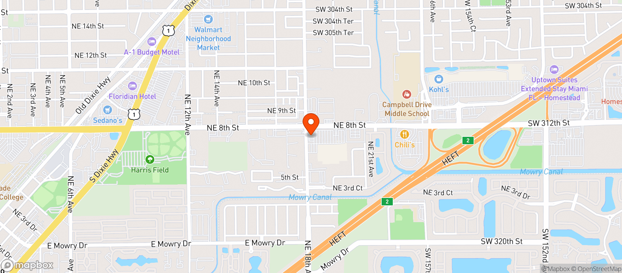 Map showing Vitamin Shoppe - Homestead