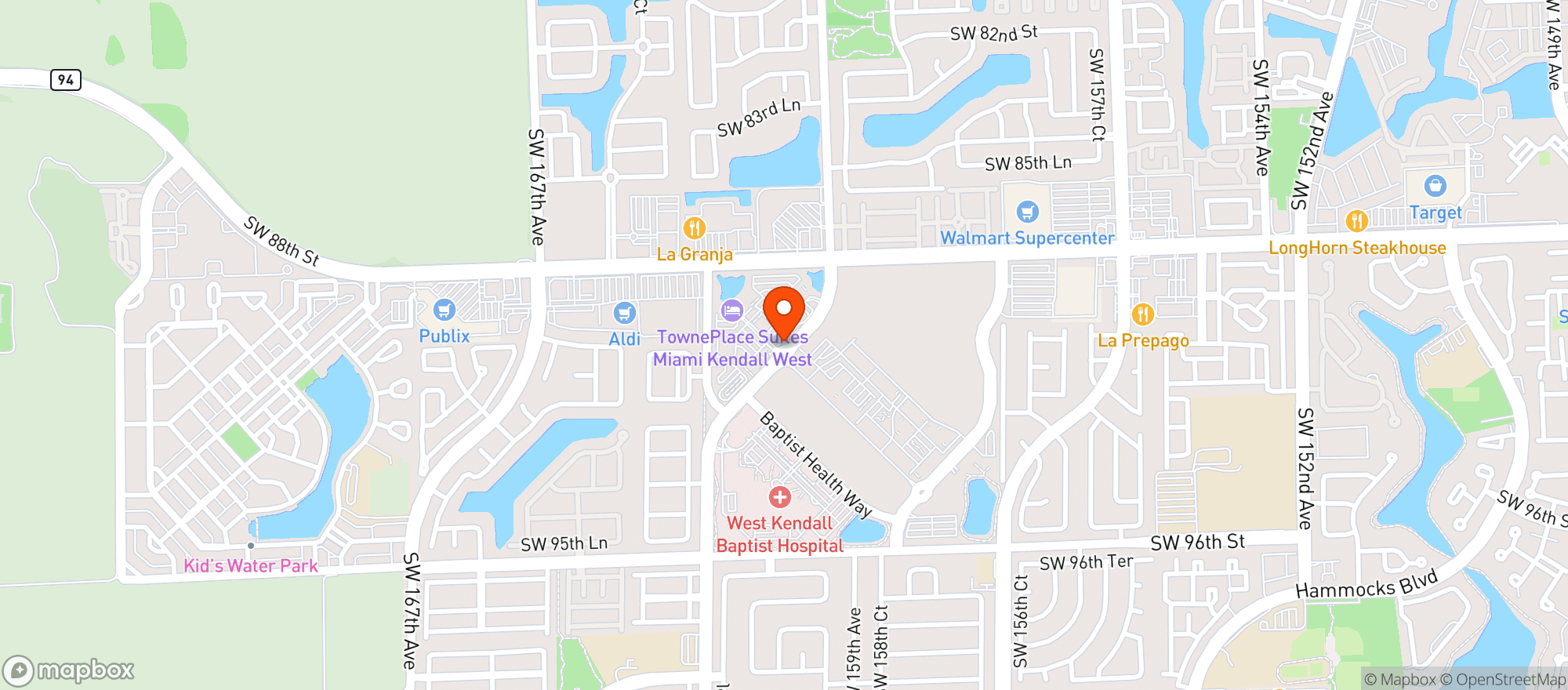Map showing Texas Roadhouse