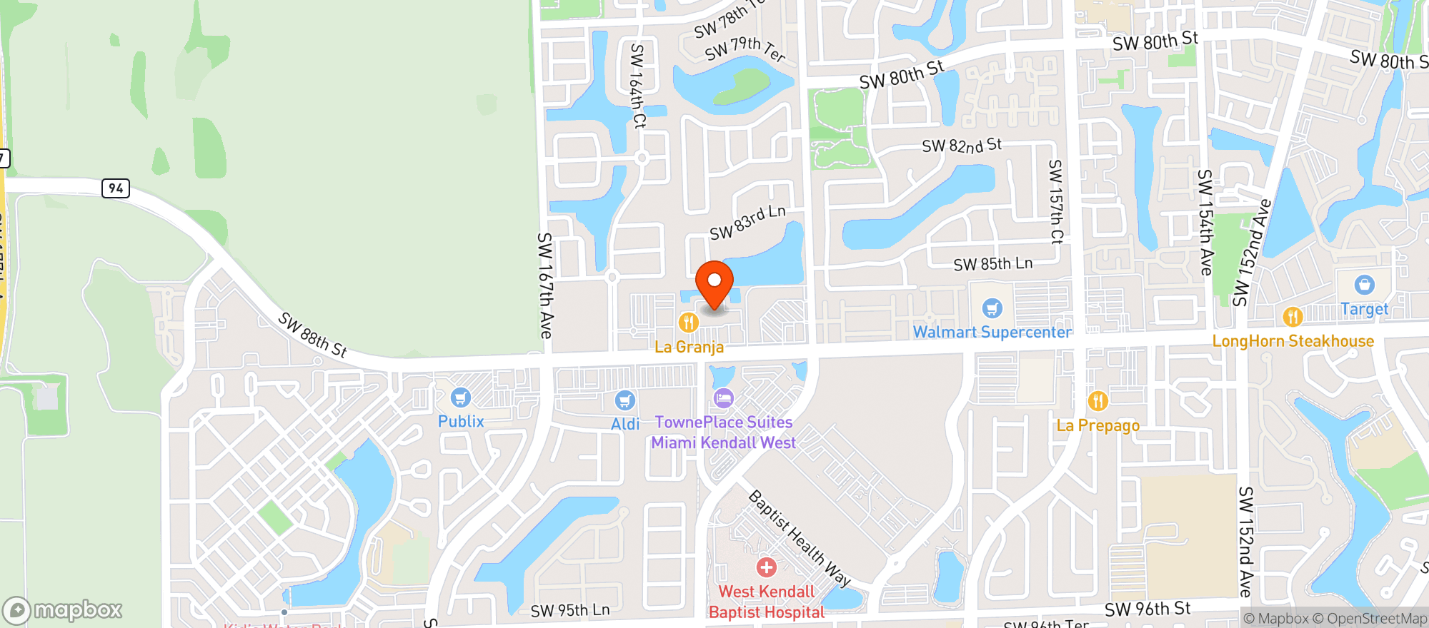 Map showing Vitamin Shoppe - North Kendall