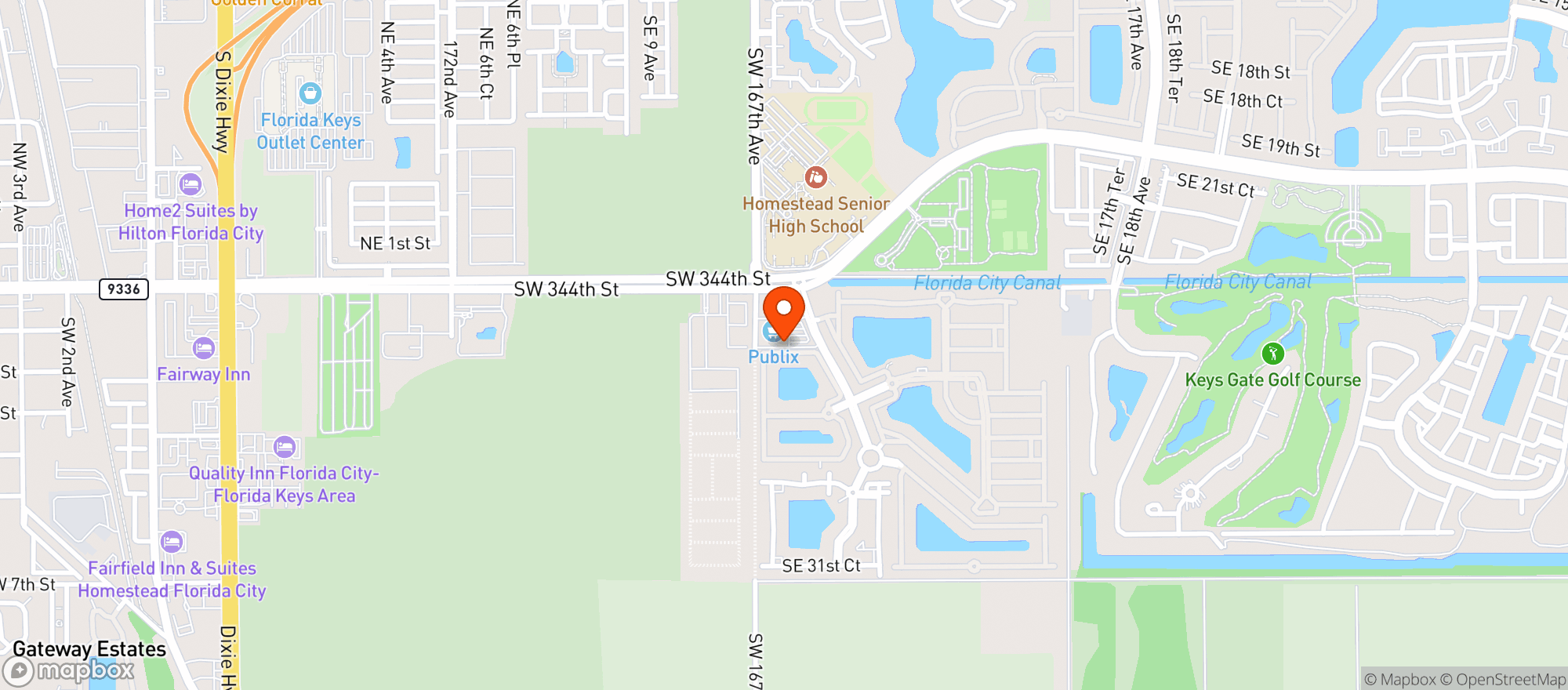 Map showing Publix