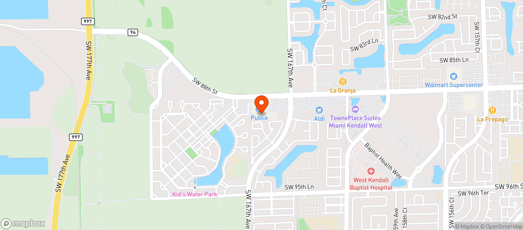 Map showing Publix