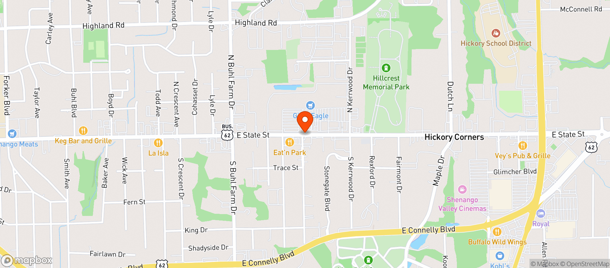 Map showing Giant Eagle