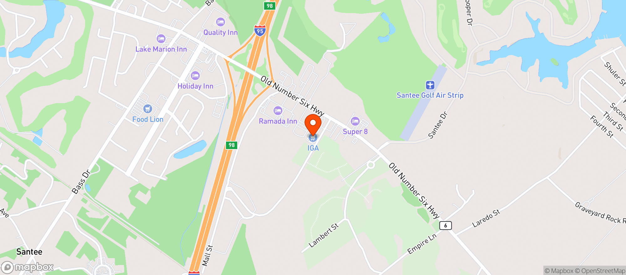 Map showing Santee Iga #681 (Ogb)