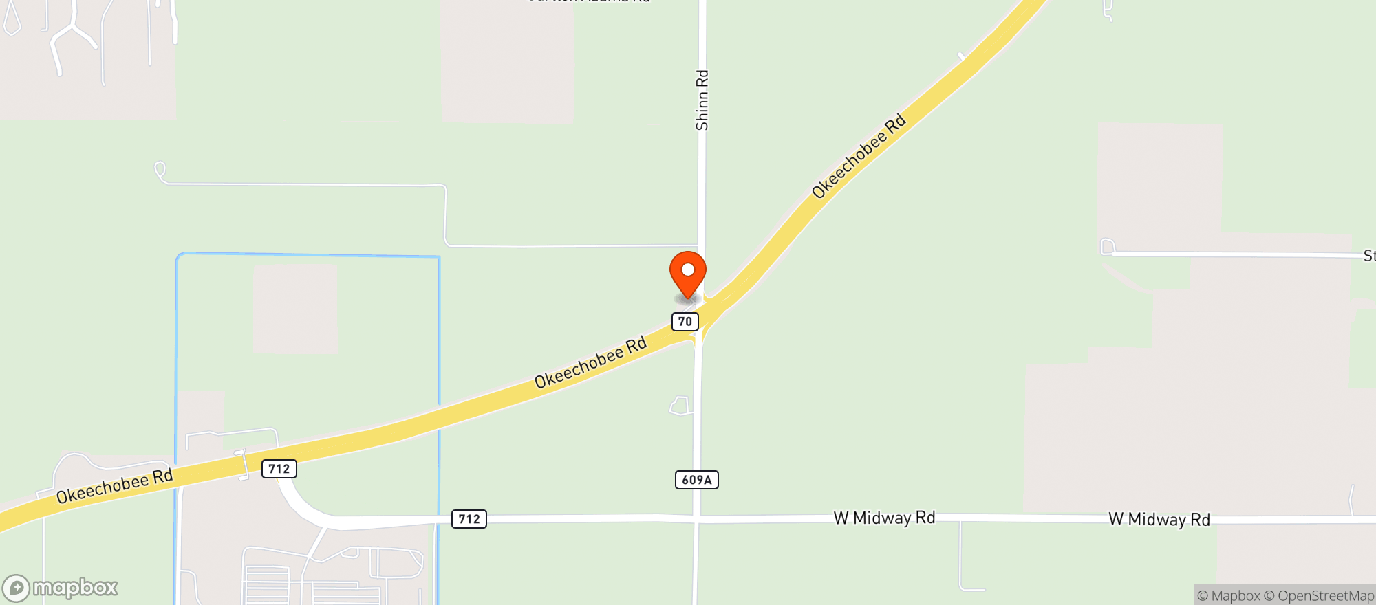 Map showing 2 Gs Deli & Market