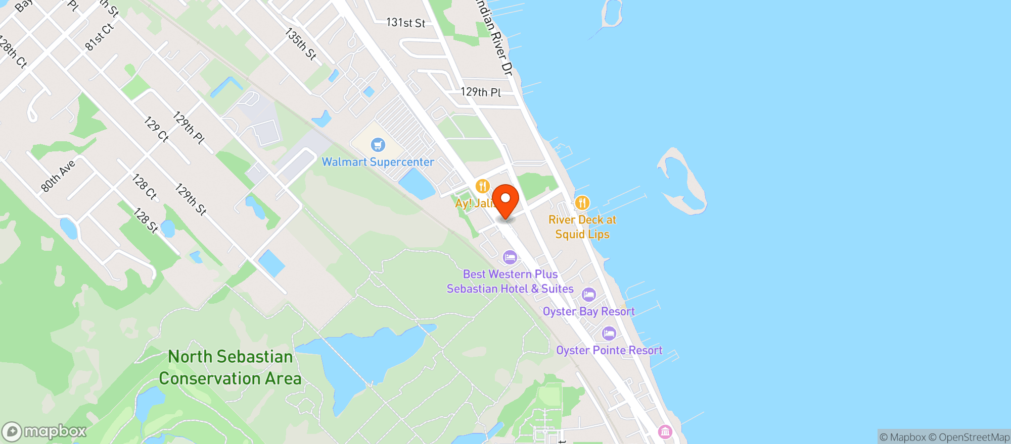 Map showing No Name Sports Bar