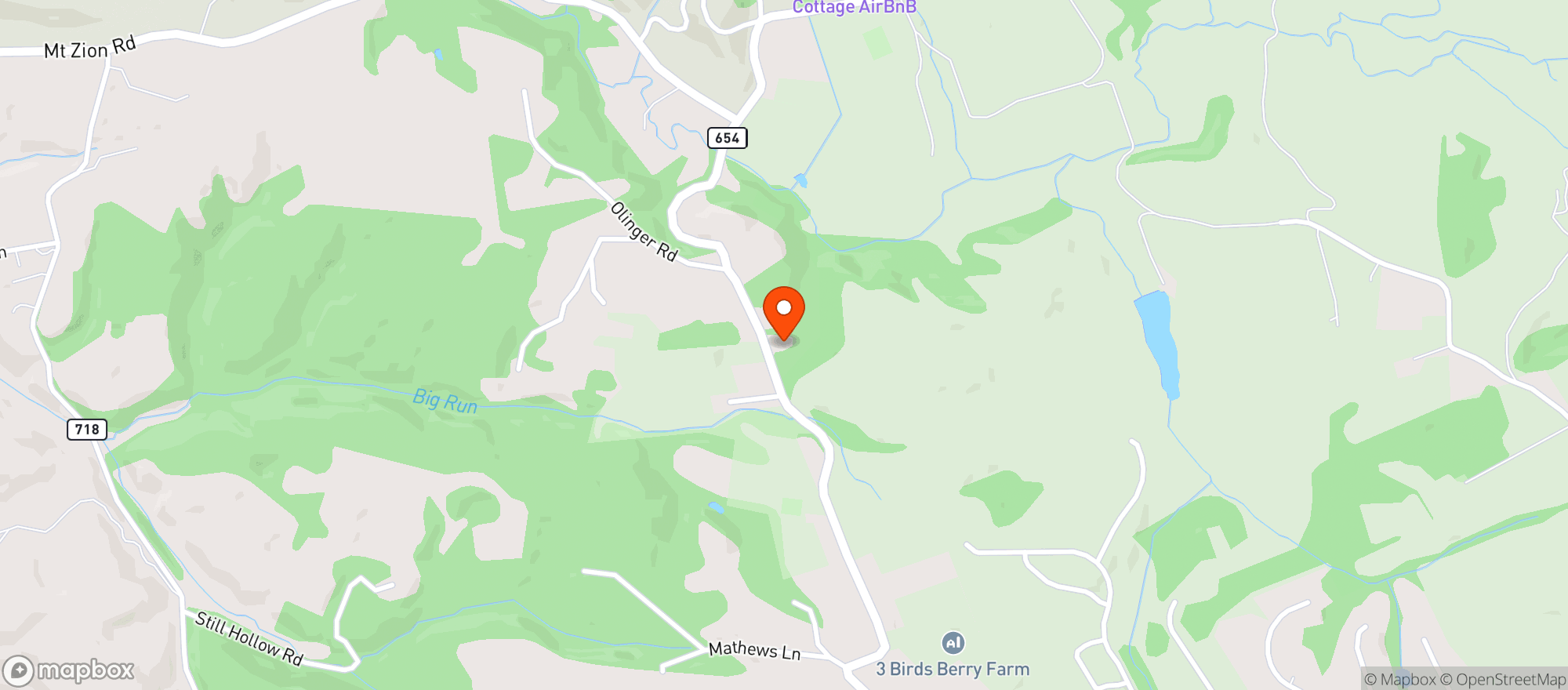 Map showing On-Site Culinary
