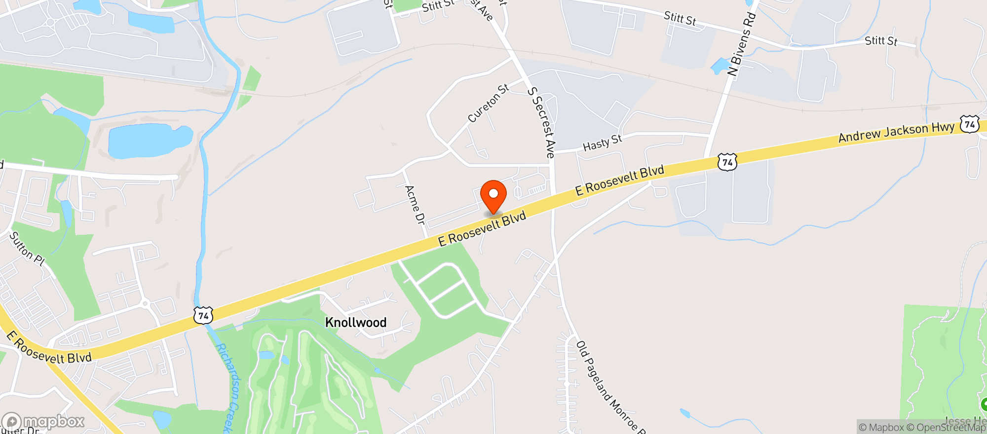 Map showing Circle K