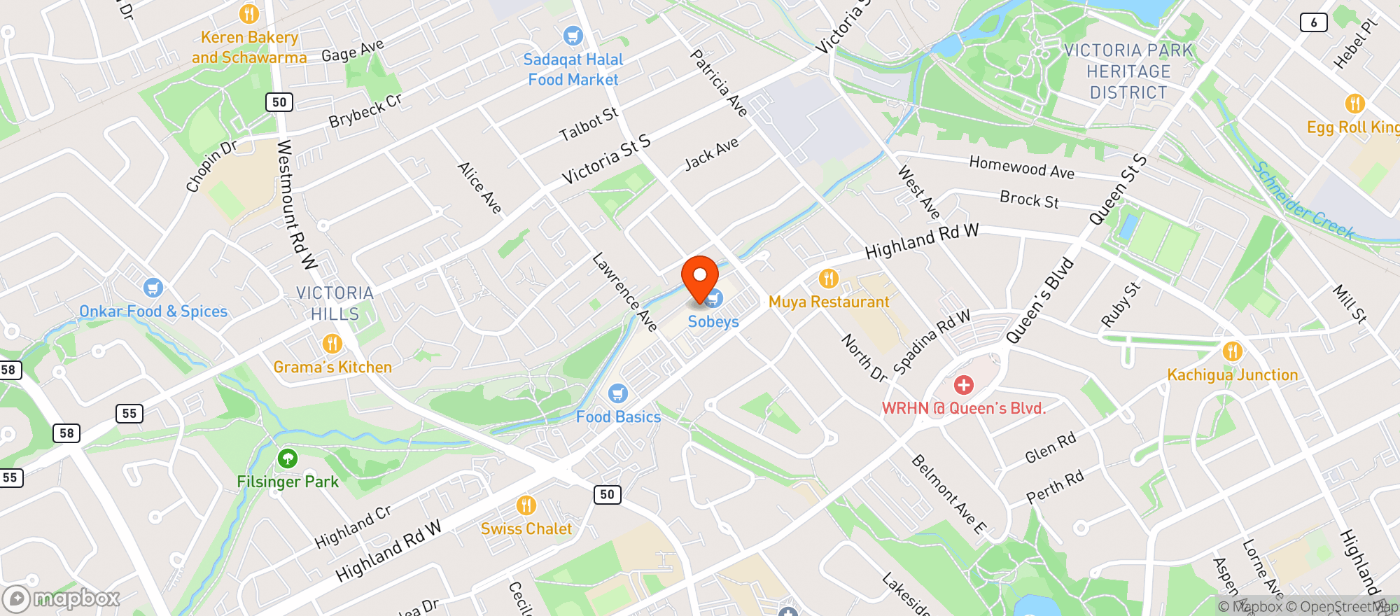 Map showing Sobeys 641