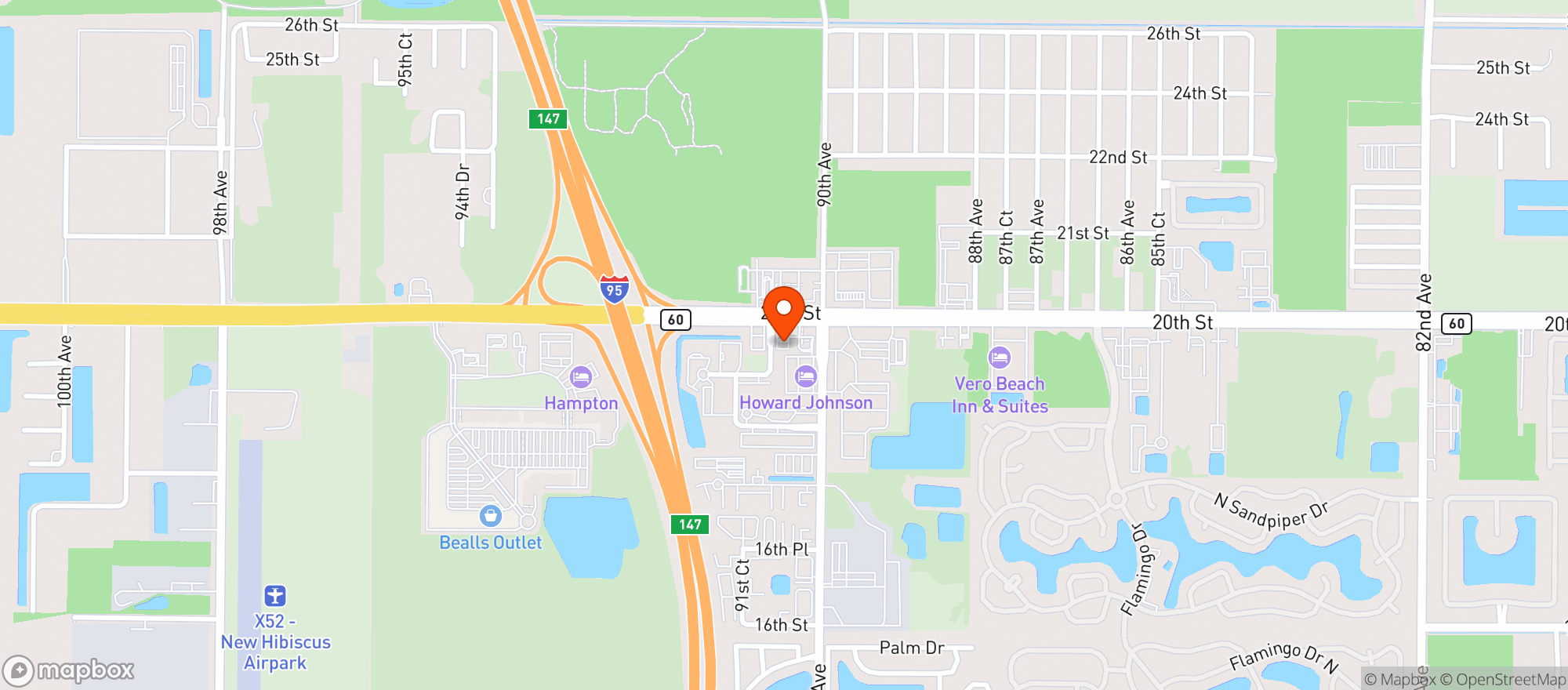Map showing Amoco - 20Th St Vb